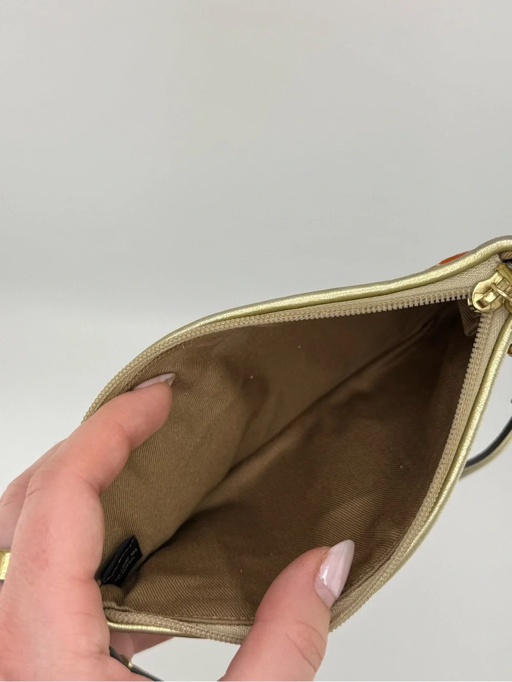 Coach Striped Suede Wristlet in Multicolor Coach
